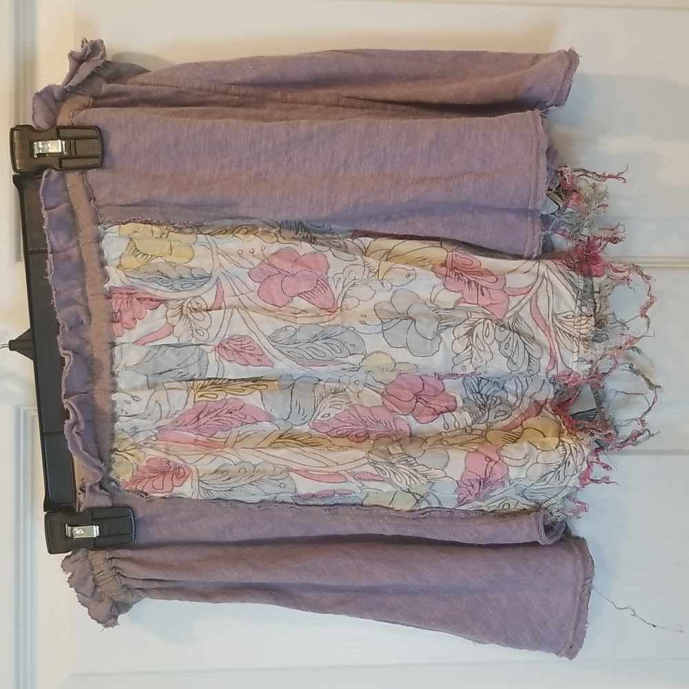 Free People Floral Frayed Hem Mini Skirt, Women's Size M - Picture 2 of 10